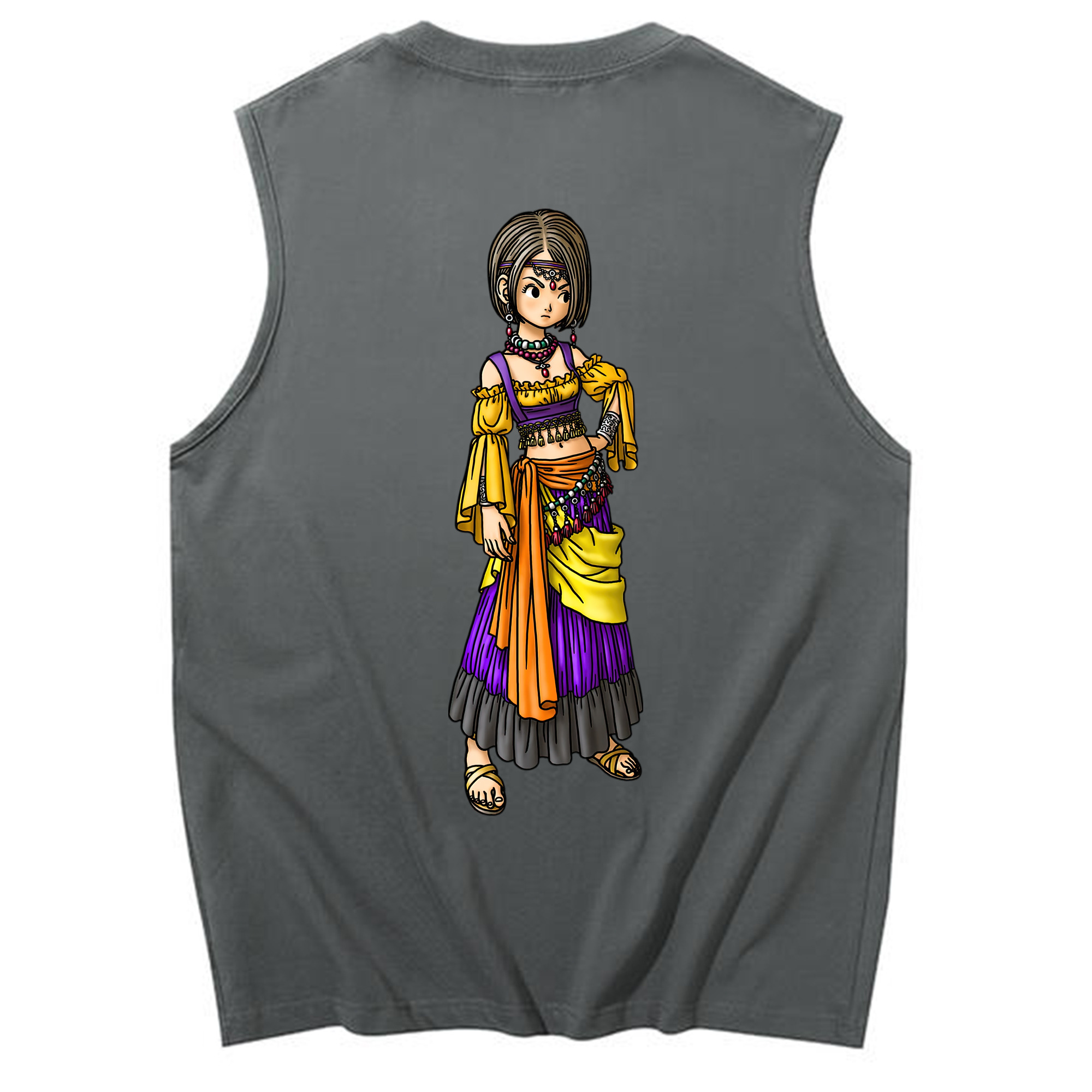 （画像用） ドラゴンクエスト Doragon Kuesuto Dragon Quest コットン100％タンクトップ（背面プリント）